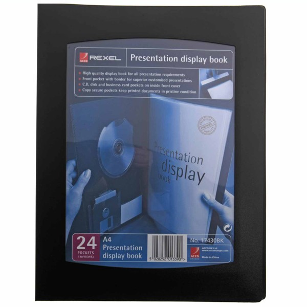 Rexel Press 17432 50 Display Folder A4 - Black (pc)